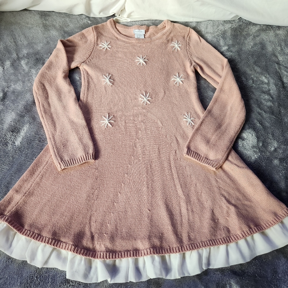 Girls Small Soft Pink Flare Dress